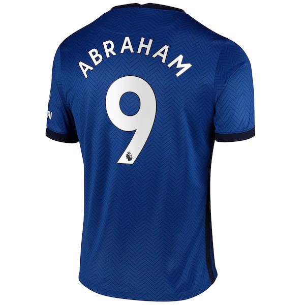 Camiseta Chelsea NO.9 Abraham Primera Equipación 2020-2021 Azul